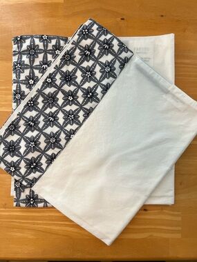 Frette King Pillow Shams Pair grey indigo Italian Cotton Luxury